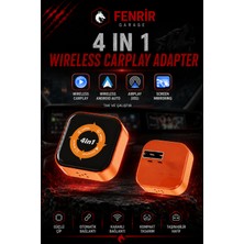 Fenrir Garage 4'ü 1 Arada Kablosuz Carplay & Android Auto Adaptörü – Airplay, Miracast, 5.8 Ghz Wi-Fi