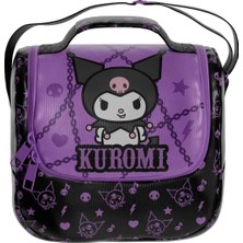 Aesco Kuromi Desenli Mor Siyah Beslenme Çantası 3190