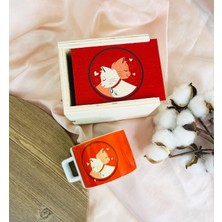 Aesco Giftmoda Sevimli Aşık Kediler Tasarımlı Kutulu Kupa