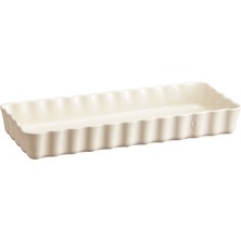 Aesco Emile Henry Tart-Börek Fırın Kabı Dikdörtgen 36 x 15 cm Ekru/clay