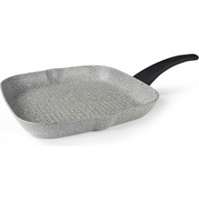 Aesco Flonal Dura Induction Tava, Sağlıklı Pişirme ve Kızartma Için, Yapışmaz ve Son Derece Çizilmeye Karşı Dayanıklı, Indüksiyon, Gaz, Seramik, Italyan Premium Kalite, Grillpfanne 28CM