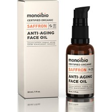 Aesco Saffron Cosmos Organik Sertifikalı Yaşlanma Karşıtı Yüz Yağı – Antioksidan ve E Vitamini Içeren, Nemlendirici ve Kolajen Destekleyici Ince Çizgi Kırışıklık Karşıtı Serum 30 ml