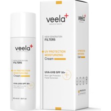 Aesco Veela 50 Spf+ Güneş Kremi – Yüksek Koruma & Nemlendirici – Uv Koruma, Mavi Işık Koruması, Geniş Spektrumlu Yeni Nesil Filtreler