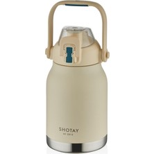 Aesco Shotay Çelik Termos Matara Phone Holder 1000ML Beyaz
