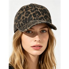 Aesco Valkyrie Leopar Desenli Unisex Şapka Ayarlanabilir Beyzbol Şapkası Günlük Spor Vintage Animal Print