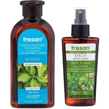 Aesco Zencefil Organik Tresan Isırgan Otu Şampuanı 300 ml Yağlı Saçlar + Kayın Ağacı Saç Toniği 125 ml