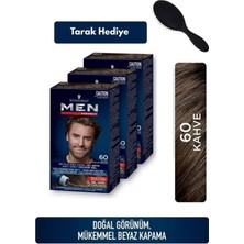 Aesco Schwarzkopf Men Perfect 60 Kahve Erkek Saç Boyası 3’lü Set + Tarak Hediyeli