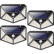 Dış Mekan Için Solar Lambalar, 100 LED 1800 Mah Dış Mekan Güvenlik Işığı, Hareket Dedekt�