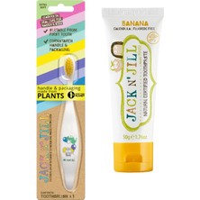 Aesco Jack N Jill Bebek Diş Fırçalama Seti (Fil&dino Diş Fırçası + Muz Aromalı Macun 50G)