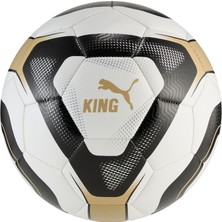 Aesco Puma Puma Kıng Ball Unisex Yetişkin Antrenman Topu, White-Black-Matte Puma Gold, 5