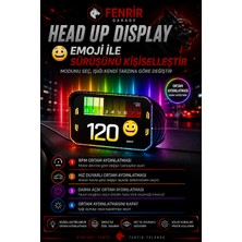 Fenrir Garage Emojili Obd2 Hud Dijital Araç Göstergesi – Türkçe Menü, Rgb Ortam Aydınlatması, Emoji Ekranı