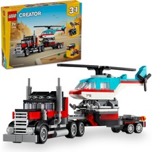 Aesco LEGO Creator Helikopterli Açık Kasa Kamyon 31146