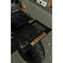 HMNL Motorsiklet Wasted Plakalık Sarı Kabartmalı Krom Yazı 1 Adet Motor Plakası