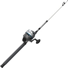 Aesco Zebco 808 Tuzlu Su Spincast Makarası ve Olta Combo, 7'0 "dayanıklı Z-Cam Çubuk, Genişletilmiş Eva Kolu, Abs Eklemeli Paslanmaz Çelik Makara Kapağı, 20 Lbs. Cajun Line, Siyah