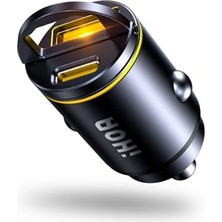 Die Grup 45W Type-C ve Usb-A Girişli 2 Portlu Araç Şarj Adaptörü - 30W Hızlı Şarj Özelliği