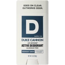 Aesco Duke Cannon Midnight Swim Aluminum-Free Deodorant For Men - Air Defense, Sandalwood + Lavender Scent, 3 Oz – Long-Lasting, Clear Glide, Skin-Soothing Formula