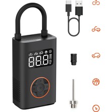 Aesco Qicycle N3 Taşınabilir Elektrikli Hava Kompresörü Lastik Şişirme Pompası 150PSI Araç, Bisiklet, Scooter, Top, Balon