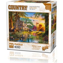 Aesco Ks Games 23505 Sunset At The Farm House 4000 Parça Puzzle