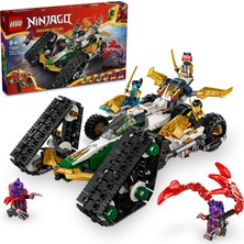 Aesco LEGO Nınjago Ninja Ekibi Kombo Araç 71820, 9 Yaş ve Üzeri Için Planör, Yarış Arabası ve 2 Motosiklet Içeren 4’ü 1 Arada Yaratıcı Oyuncak Yapım Seti (576 Parça)