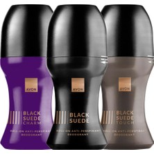 Aesco Avon Black Suede Klasik Black Suede Charm ve Touch Erkek Rollon Paketi