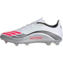 Aesco Adidas F50 Messı League Fg/mg Unisex Futbol Ayakkabısı (Sert Zemin), Beyaz, 43 1/3