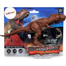 Aesco WS5305 Ağzı ve Eklem Yerleri Hareket Ettirilebilir T-Rex Dinazor Figürü Kahverengi