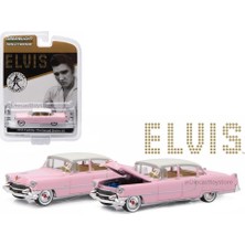 Aesco Greenlight New 1:64 Hollywood Serisi 14 Koleksiyonu - Elvis Presley - Pembe 1955 Cadillac Fleetwood Serisi 60 Diecast Model Car By By