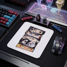 Aesco Anime Karakter Gözleri Tasarımlı Mouse Pad, 19X23 Cm, Kauçuk Tabanlı, Kaymaz Taban, Beyaz Zemin, Oyun Için - Bireysel ve Kurumsal Siparişe Uygun