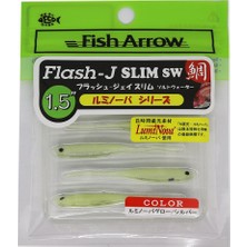 Aesco Fish Arrow Flash-J Slim Sw 1.5" (5 Adet/paket) #L134 Luminova Glow/silver Olta