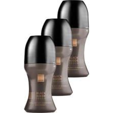 Aesco Avon Black Suede Touch Erkek Roll On 50 Ml. Üçlü Paket