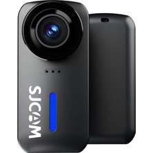 Aesco Sjcam C110+ 4K Wifi F1.8 20MP 170° 6 Eksenli Jiroskop IP65 30 Metre Su Geçirmez Mini Aksiyon Kamerası Siyah