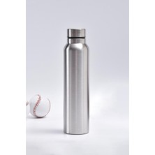 Aesco Çelik Gri 1000 ml Sporcu Suluğu Matara Suluk (Sıcak-Soğuk Tutmaz) CIN907