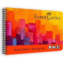 Die Grup Faber-Castell Resim Defteri, 35X50 Cm, 30 Yaprak, Sert Karton Kapak, Spiral Cilt, 120G Kaliteli Kağıt, Perforajlı Sayfalar, Boyama Teknikleri Sayfası