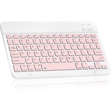 Die Grup Valkyrie Bluetooth 10 Inç Ios Windows Android Uyumlu Kablosuz Klavye - Türkçe - Şarjlı - Sessiz - Multimedia - Ultra Ince Pembe