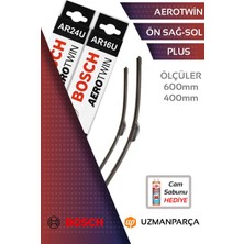 Aesco Bosch 3397008538+3397008530 600 mm + 400 mm Muz Tipi Aerotwin Ön Silecek Seti
