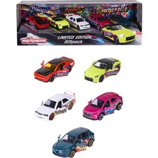 Aesco Majorette Grafiti Görünümlü 11 Araç Seti, Sınırlı Sayıda (5 Araba) - 5 Model Araba, Metal Serbest Tekerlekli, Süspansiyonlu ve Açılabilir Parça, Koleksiyoncular ve 3 Yaşından Büyük Çocuklar Için