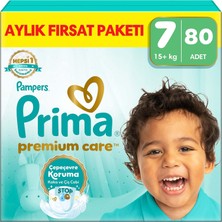 Die Grup Prima Bebek Bezi Premium Care 7 Numara 80 Adet Aylık Fırsat Paketi
