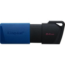 Die Grup Kingston Datatraveler Exodia M 64GB USB Flash Bellek DTXM/64GB USB 3.2 Gen 1 (64 Gb, Siyah / Mavi)