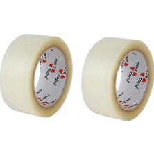 Aesco 45 mm x 100 Metre Koli Bandı (1. Kalite) Şeffaf Renkli, Güçlü YAPIŞKAN,45X100 Şeffaf,2 Adet