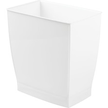 Die Grup Interdesign (White) - Mono Wastebasket Trash Can - Rectangular, White