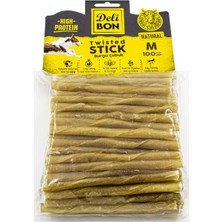 Die Grup Doggie Delibon Gerçek Deriden Kalın Burgu Çubuk, THICKX100PCS., Natural