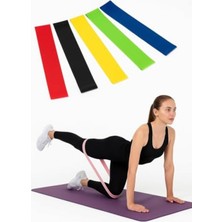 Die Grup 5'li Direnç Bandı Seti, Pilates ve Fitness Için, Dayanıklı