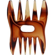 Die Grup Gmn-2 Geniş Dişli Çift Taraflı Tarak, Kahverengi Desenli, Saç Örgüsü ve Kıvırcık Saçlar Için, 10CM x 7.5cm