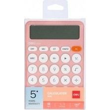 Aesco Deli Hesap Makinesi 12 Digit Pembe