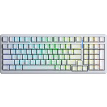 Die Grup Aula F99 Mekanik Rgb Star Vector Switch 3 Modlu Kablosuz Makrolu Hot Swap Klavye Desenli Beyaz