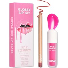 Die Grup Kylie Kylie Glossy Lip Kit Dudak Kalemi ve Parlatıcı Set Candy Pink