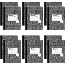 Aesco Tops Bileşim Kitap, Quad Çizgili, 4 Alanları/inç, 9,75 x 7.5 Inç, 80 Yaprak, Siyah/beyaz, Box 12 Kitap (63786)