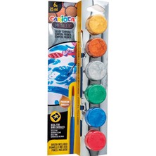 Die Grup Carioca Metalik Tempera Suluboya Süper Yıkanabilir Fırçali 6 * 25 ml 6 Renk Karışık