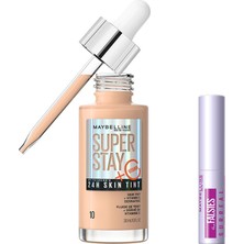 Die Grup Maybelline New York Super Stay Skin Tint Fondöten 10 & Mini Falsies Surreal Maskara 4.7 ml Makyaj Seti