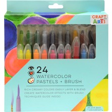 Die Grup Craft And Arts 24'lü Watercolor Pastel ve Fırça 4124